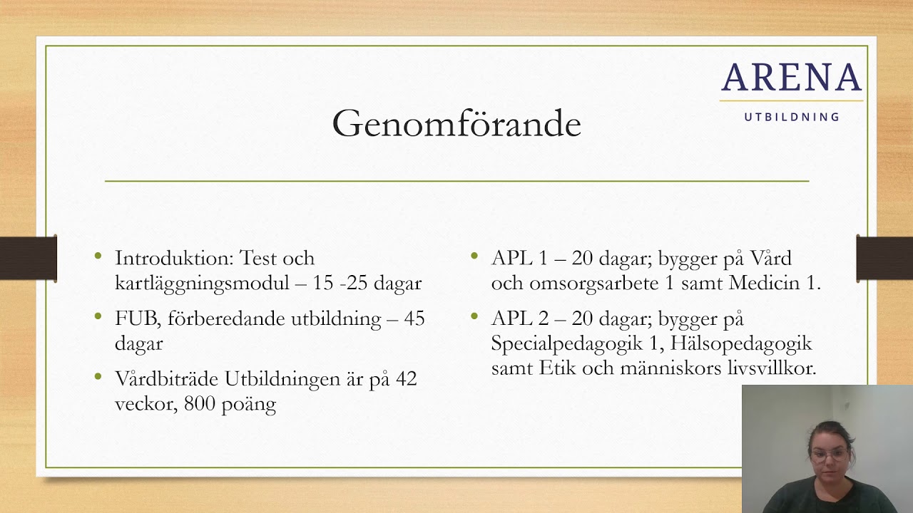 Presentation av vårdbiträdesutbildning