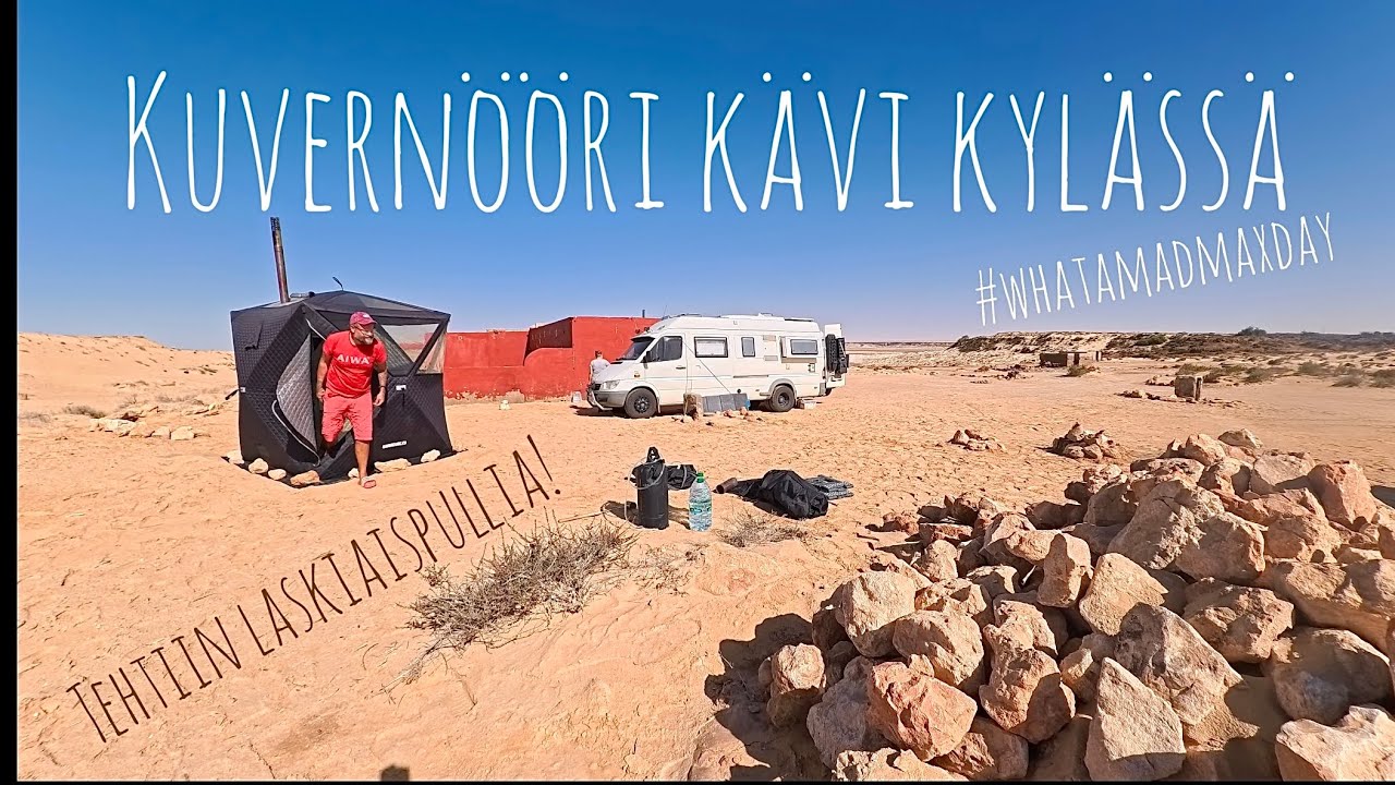 Kuvernööri kävi kylässä hylätyllä leirintäalueella. | Vanlife Puskaparkissa Marokossa 🇲🇦
