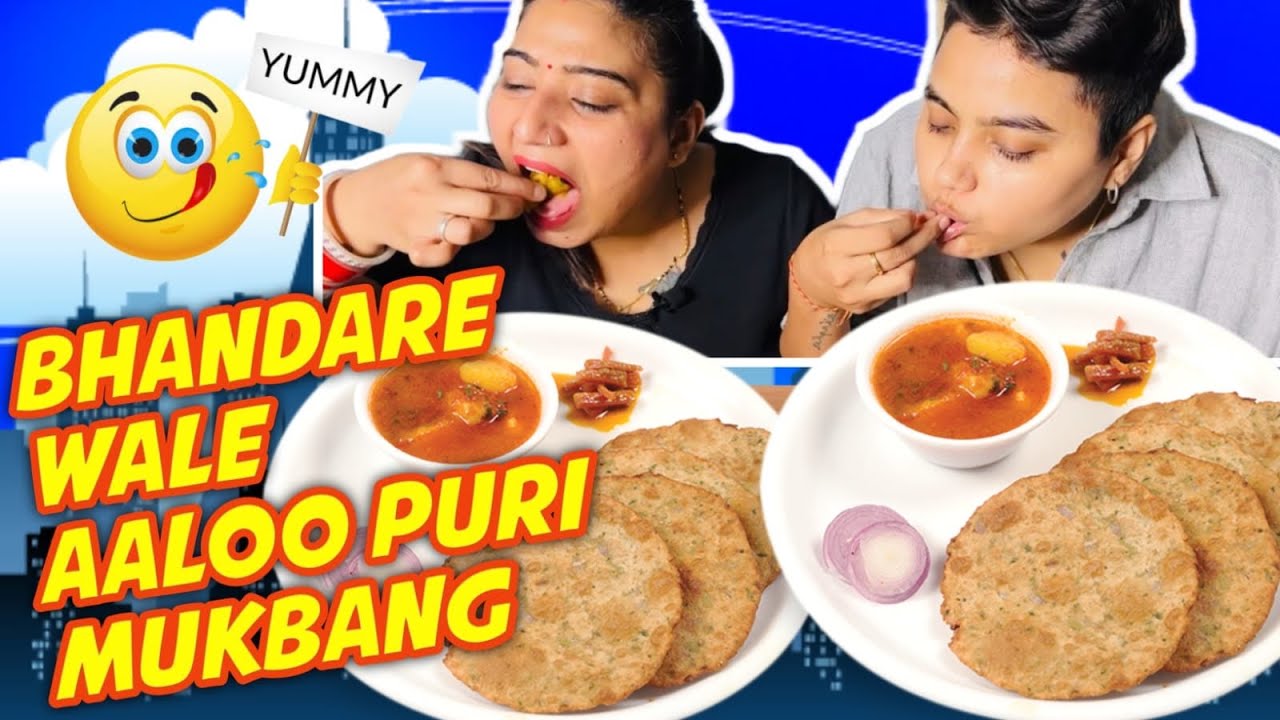 Bhandare Wale Aaloo Puri Mukbang | ASMR Eating | @YashalsMukbang