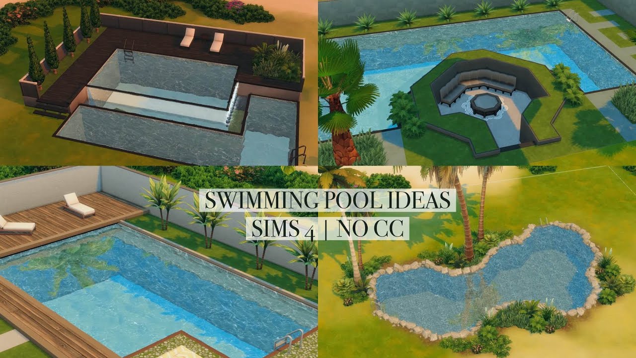 SIMS 4 EASY SWIMMING POOL IDEAS (NO CC) | SPEED BUILD