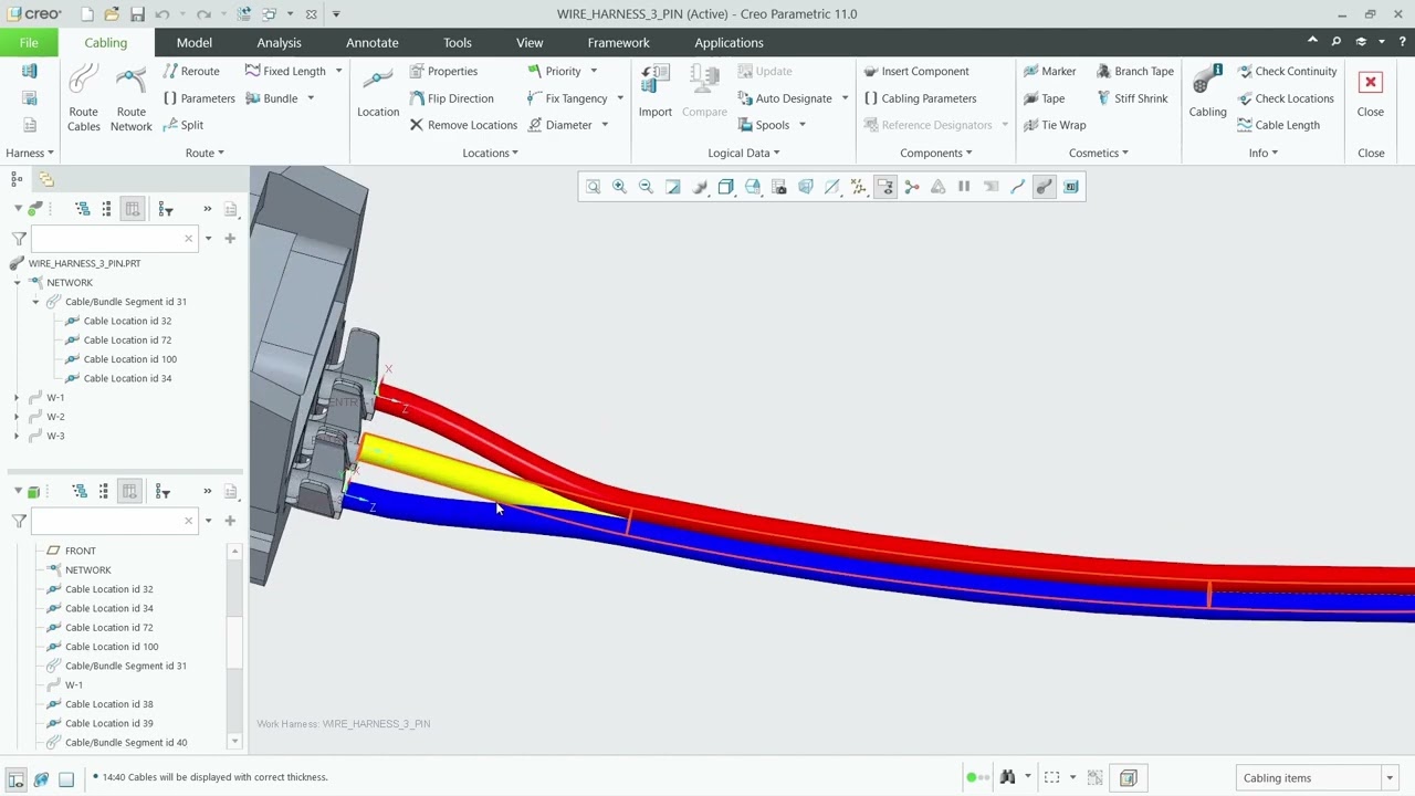 Wire Creation & Routing in Creo Parametric