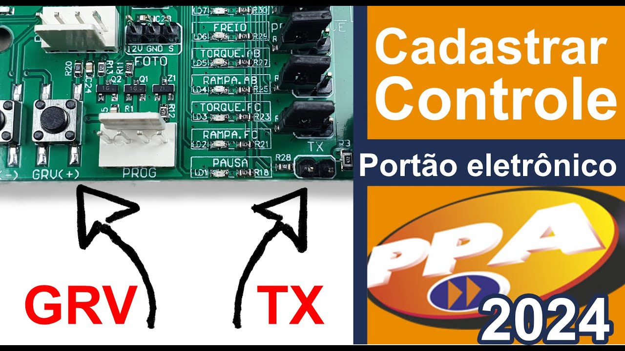 Cadastrar Controle Portão eletrônico PPA 2024