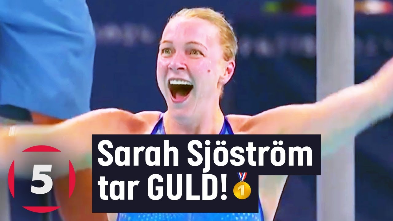Sarah Sjöström i tårar efter OS-GULD i 100 meter fritt | Olympiska spelen i Paris 2024 | Kanal 5