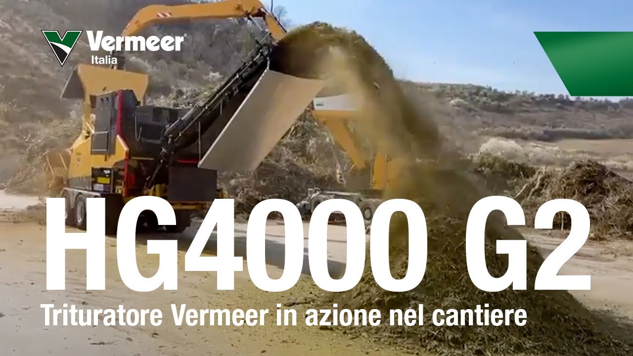 Trituratore Vermeer HG4000 G2 in cantiere - Vermeer Italia