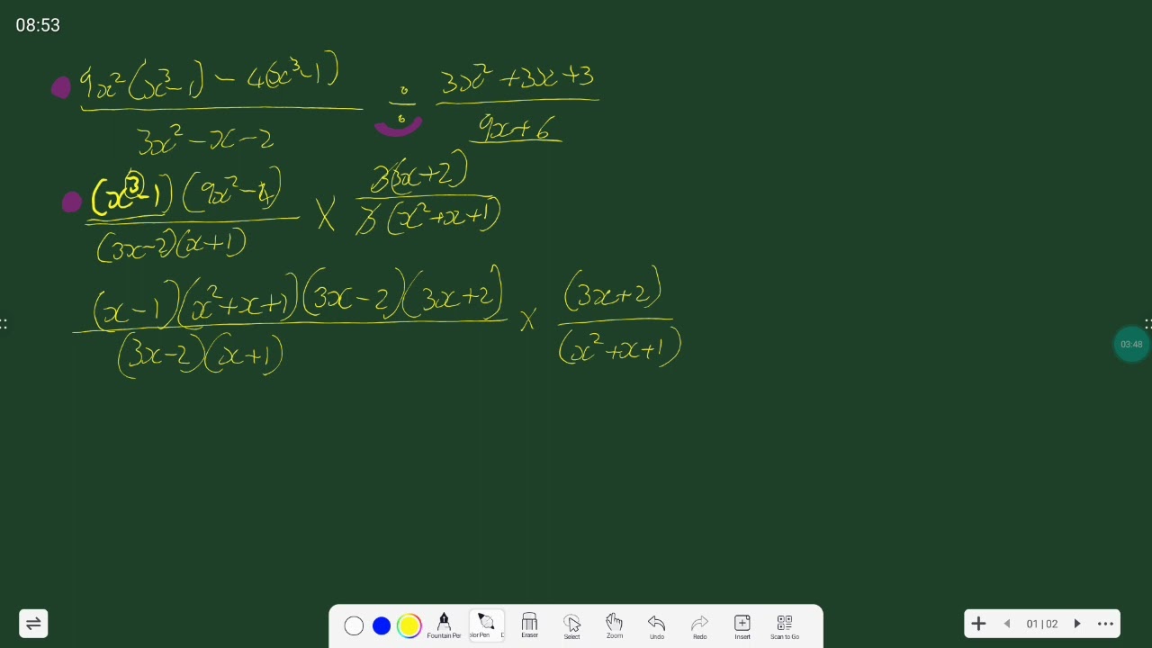 Algebraic Expressions (Fractions) extra Grade 10