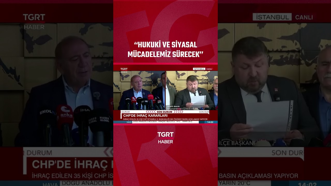 CHP'den İhra&ccedil; Edilen İsimler İl Binası'nda Toplandı, 'M&uuml;cadeleye Devam' Mesajı Verdi! #shorts