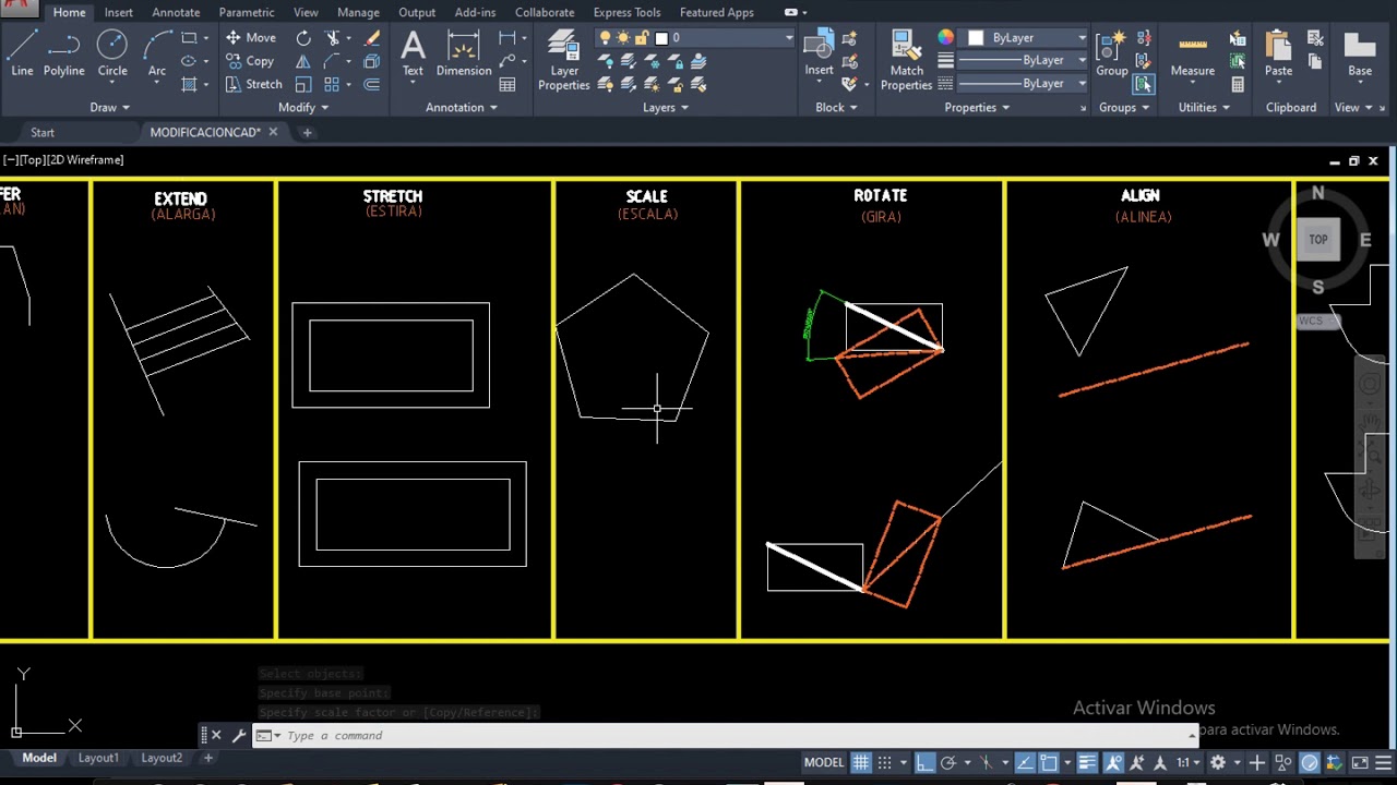 AUTOCAD: 10 COMANDOS BÁSICOS DE MODIFICACIÓN