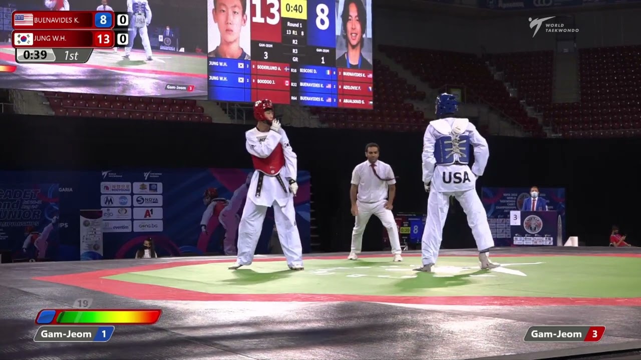 326 Quarter final Men  59kg USA BUENAVIDES K  KOR JUNG W H