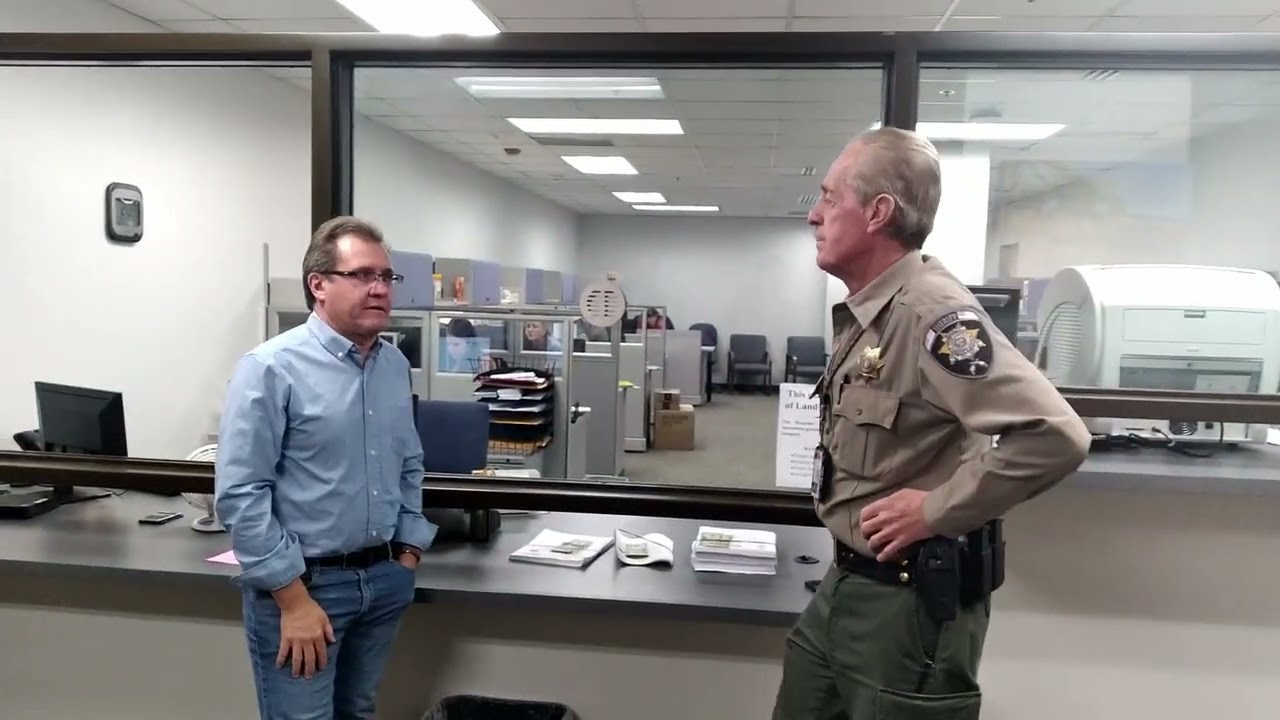 Barbie & Ken surrounded by FOUR Sheriff Deputies at Utah County Recorder's Office March 30, 2022