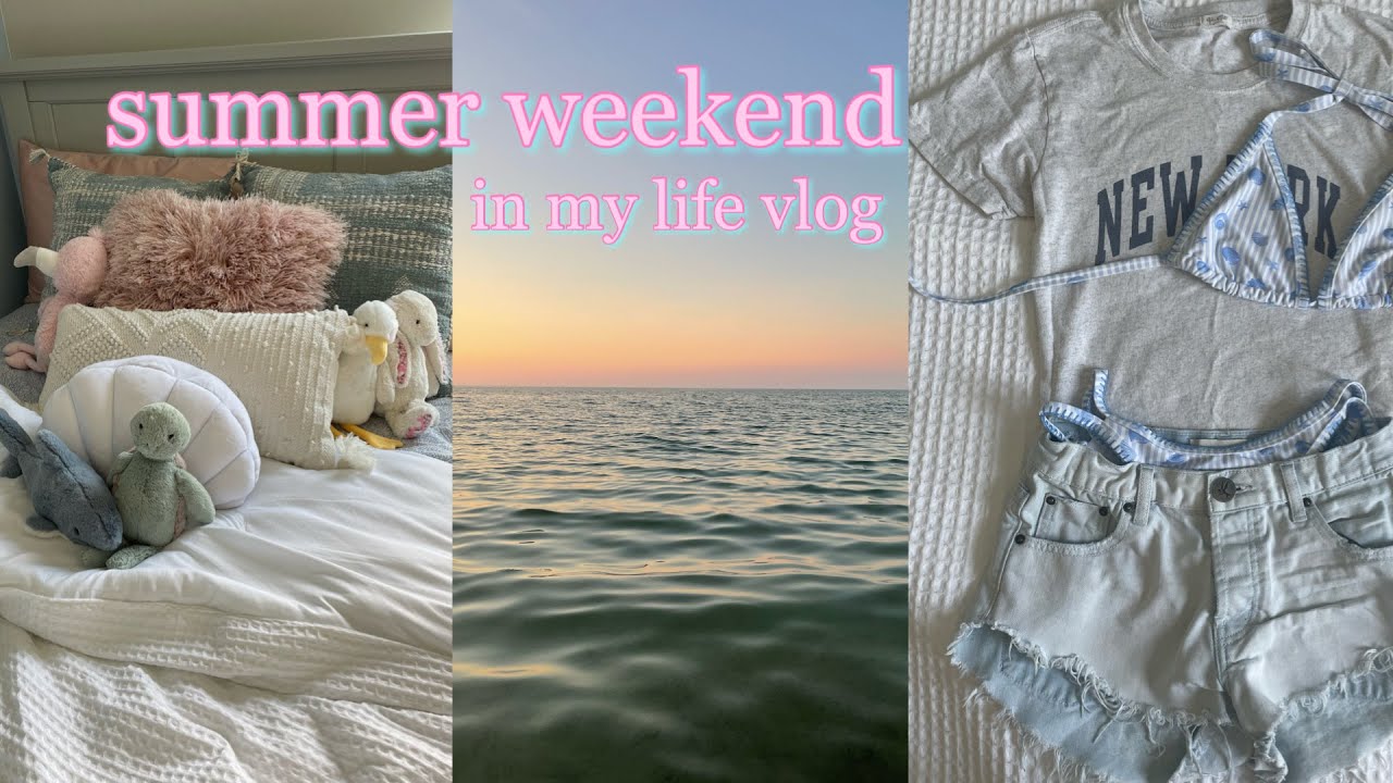 Summer weekend in my life🏄‍♀️🥥 sunset, pool, routines, and more!! -summer w em