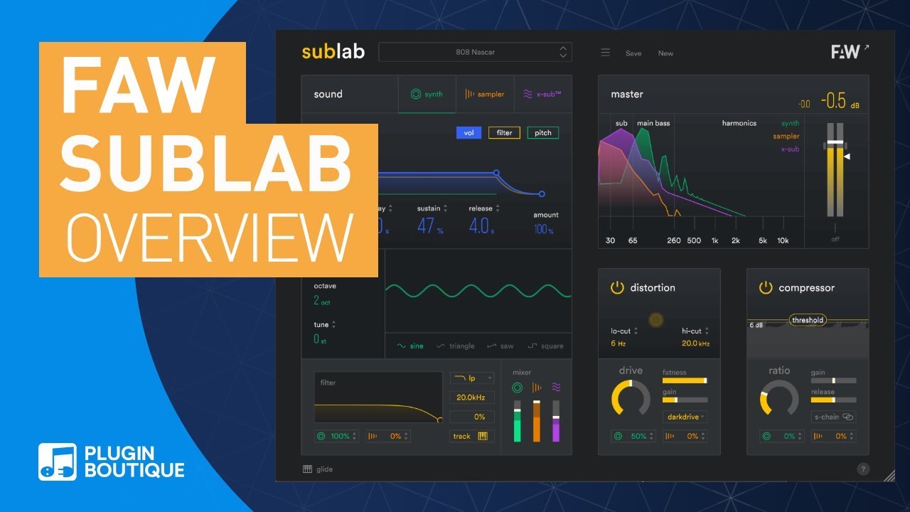 SubLab от Future Audio Workshop | VSTi-плагин для бас-инструментов, хип-хопа и бас-хауса
