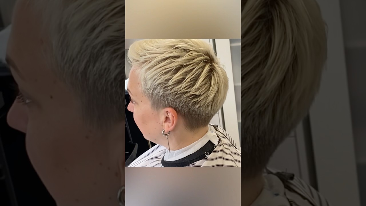Как подстричь стрижку Пикси | #стрижка #короткаястрижка #barber