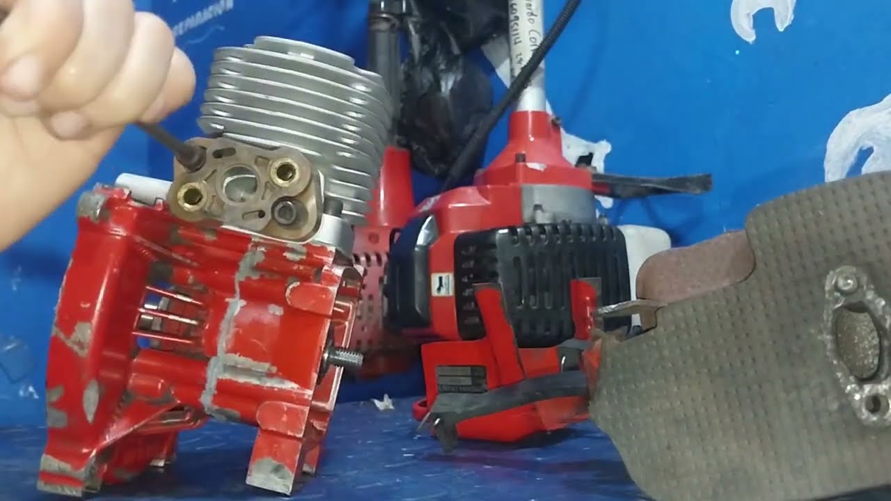 CAMBIO DE CILINDRO PISTON Y ANILLOS SHINDAIWA B-45