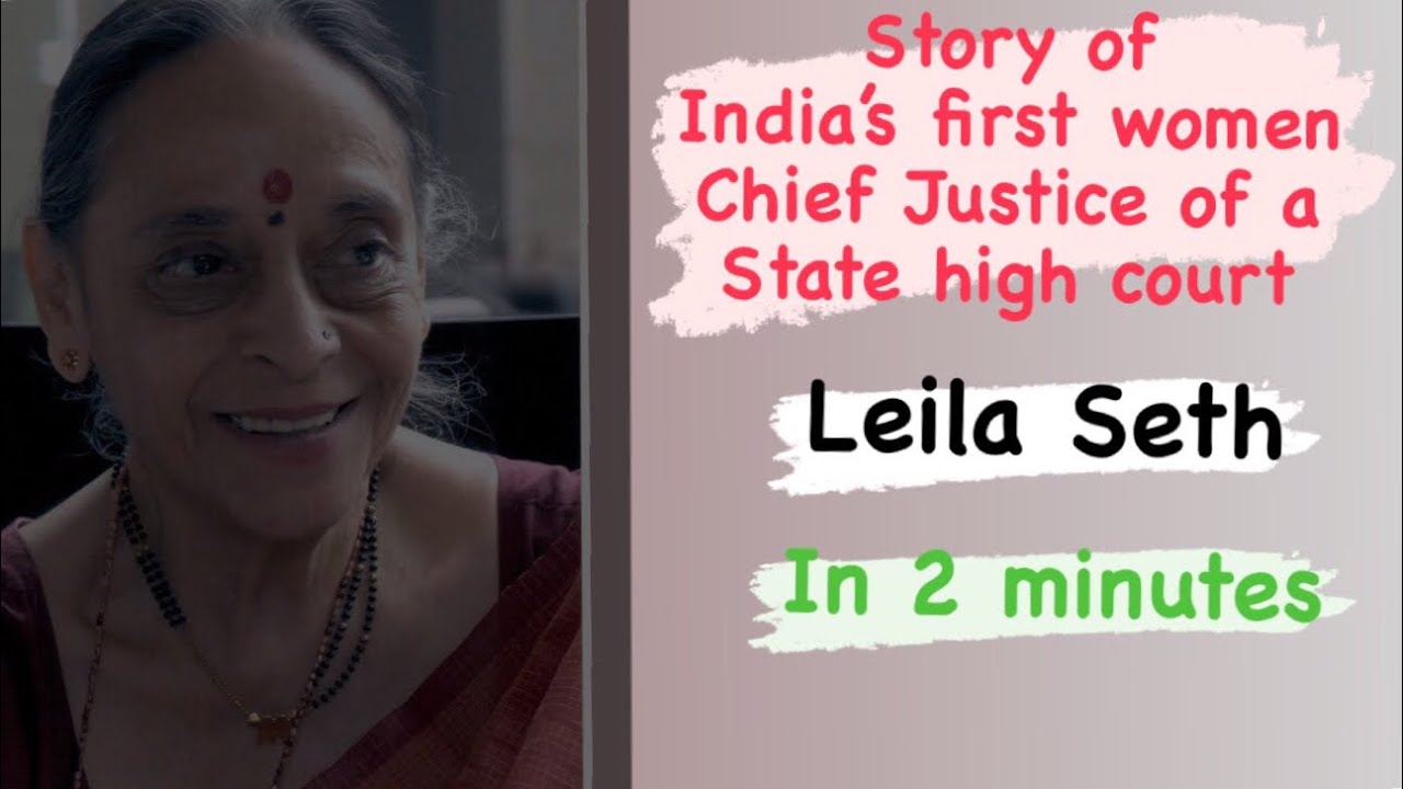 India's First Female Chief Justice of A state High Court