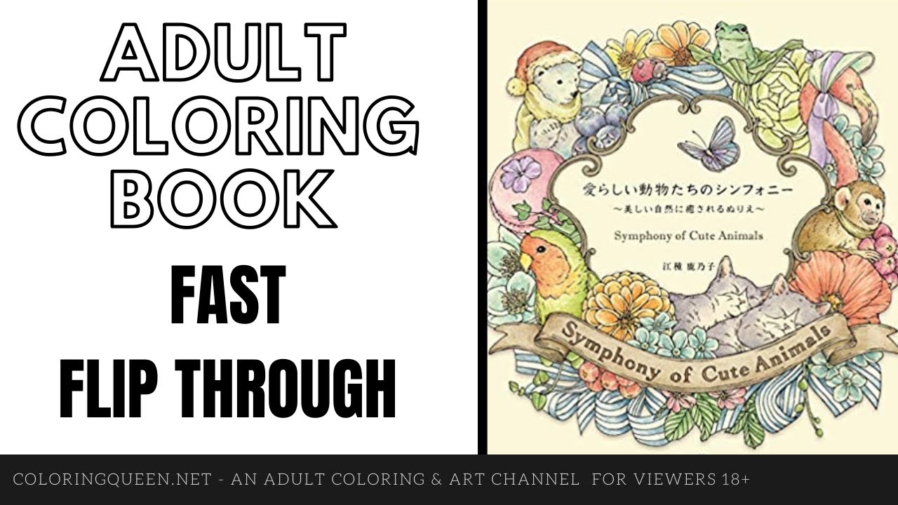 Symphony of Cute Animals Coloring Book Flip Through | Kanoko Egusa