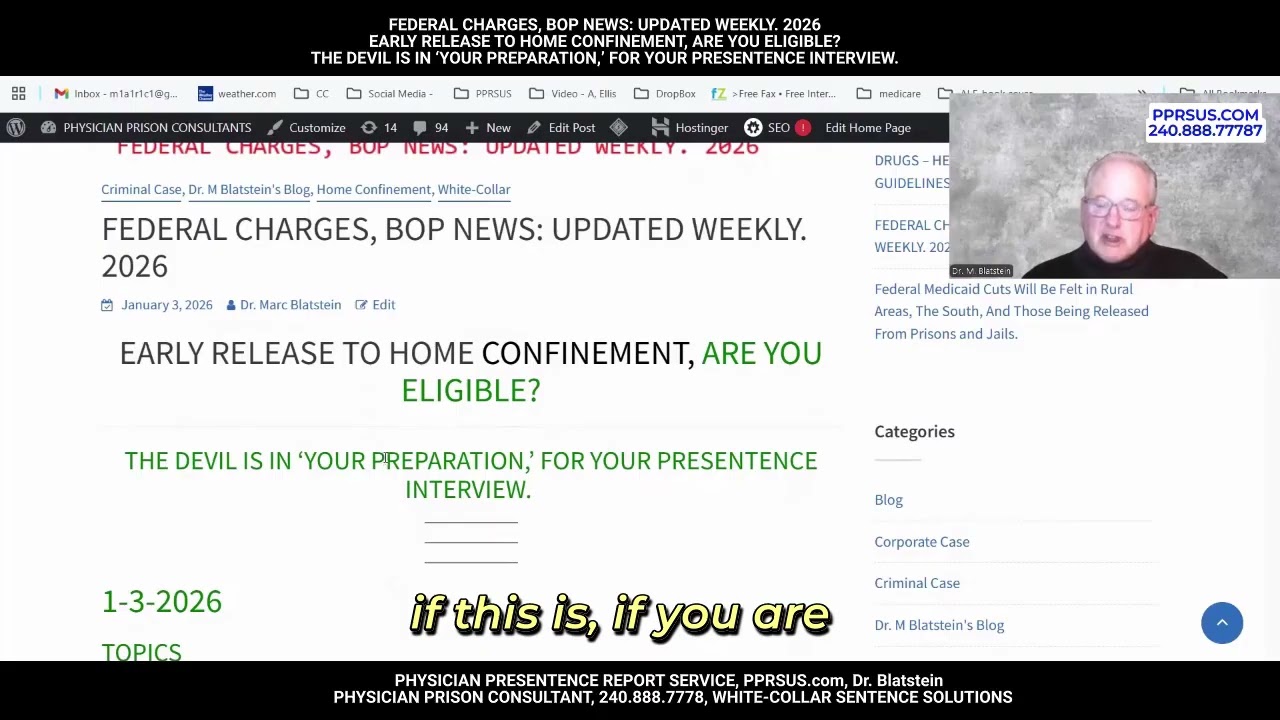 Preparation for Pre-Sentence Interview