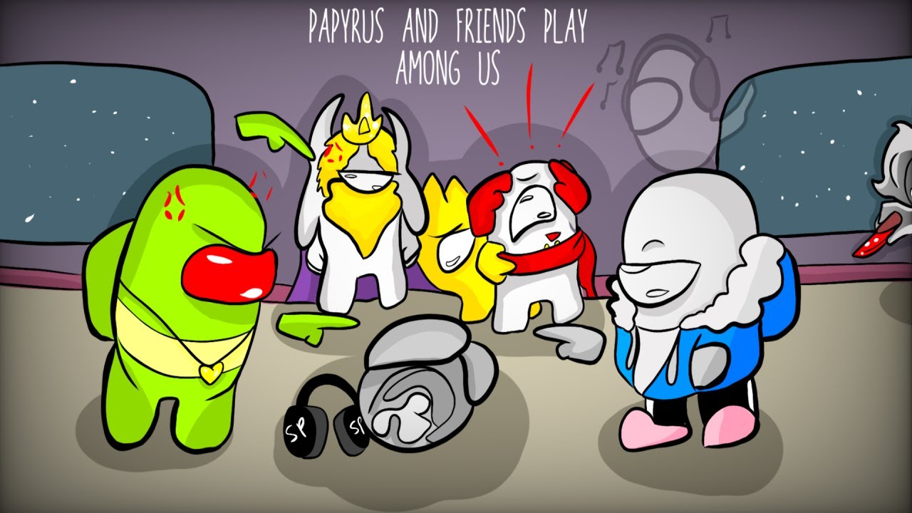 Papyrus and Friends Play| Among us
