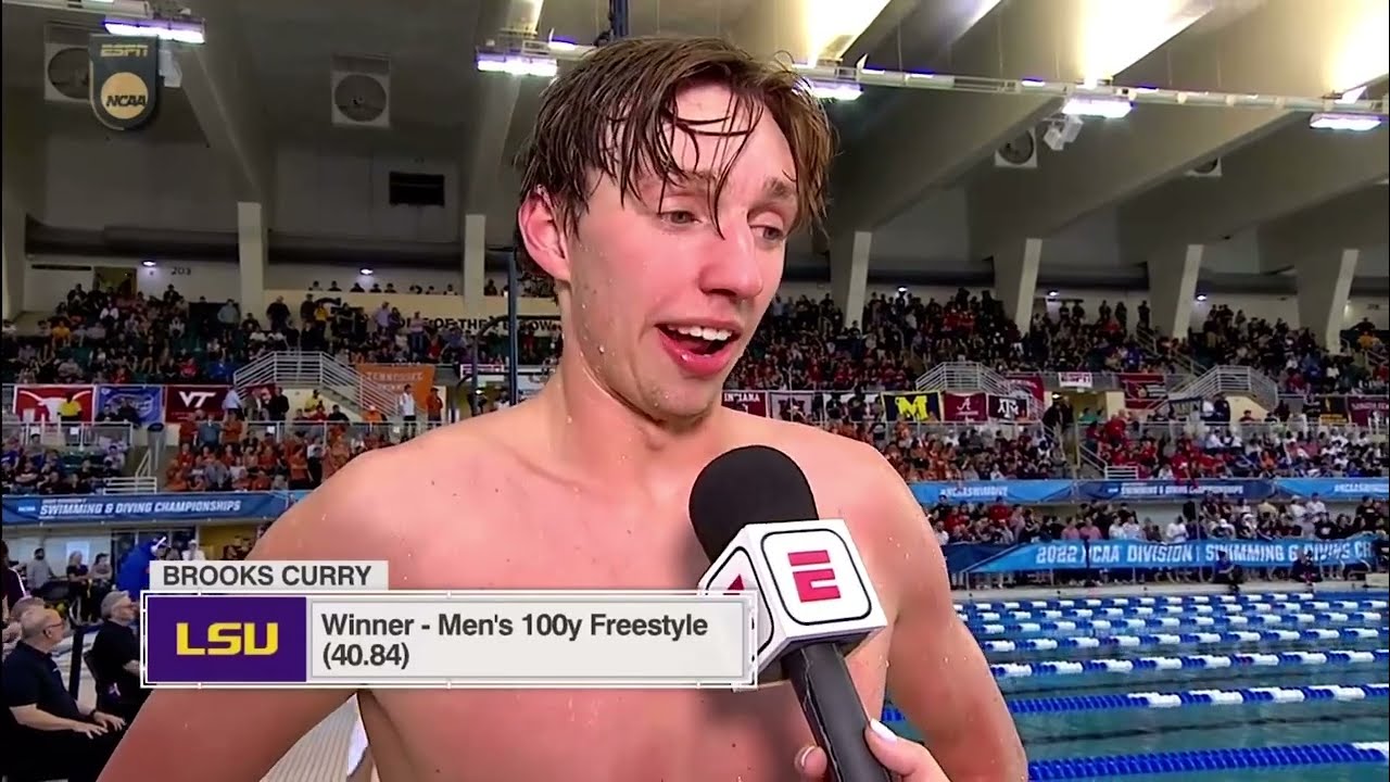 NCAA MEN'S SWIMMING : CURRY BROOKS (LSU) MAKES THE DOUBLE 50-100FREE