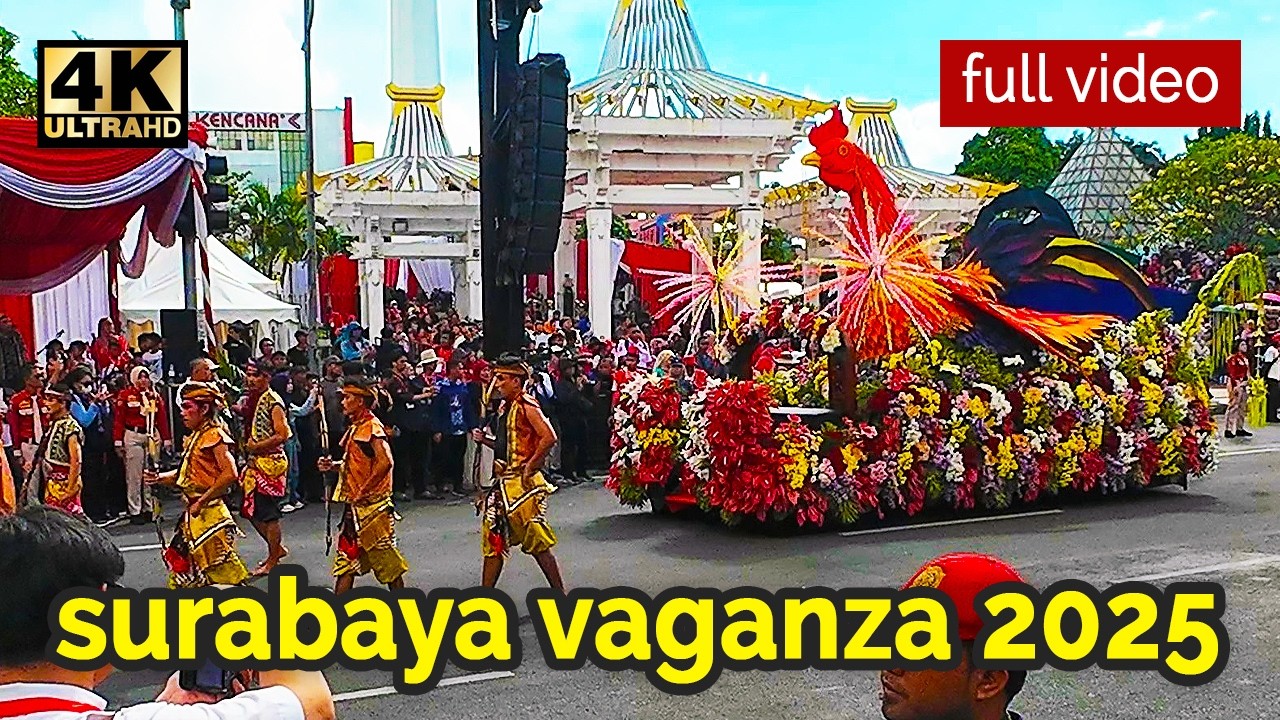 LIPUTAN TERLENGKAP‼️ Parade Bunga SURABAYA VAGANZA 2025 The Magical Folktales 【4K】