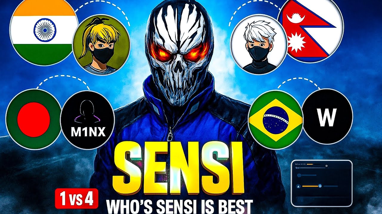 WHO'S SENSI IS BEST😎 || I GIVE U ZEROX, 4FLAG & DARKTIPSFF SENSITIVITY😳 || 