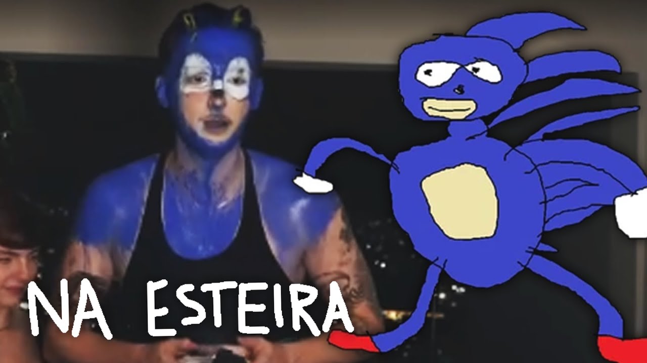 joguei sonic enquanto corria numa esteira