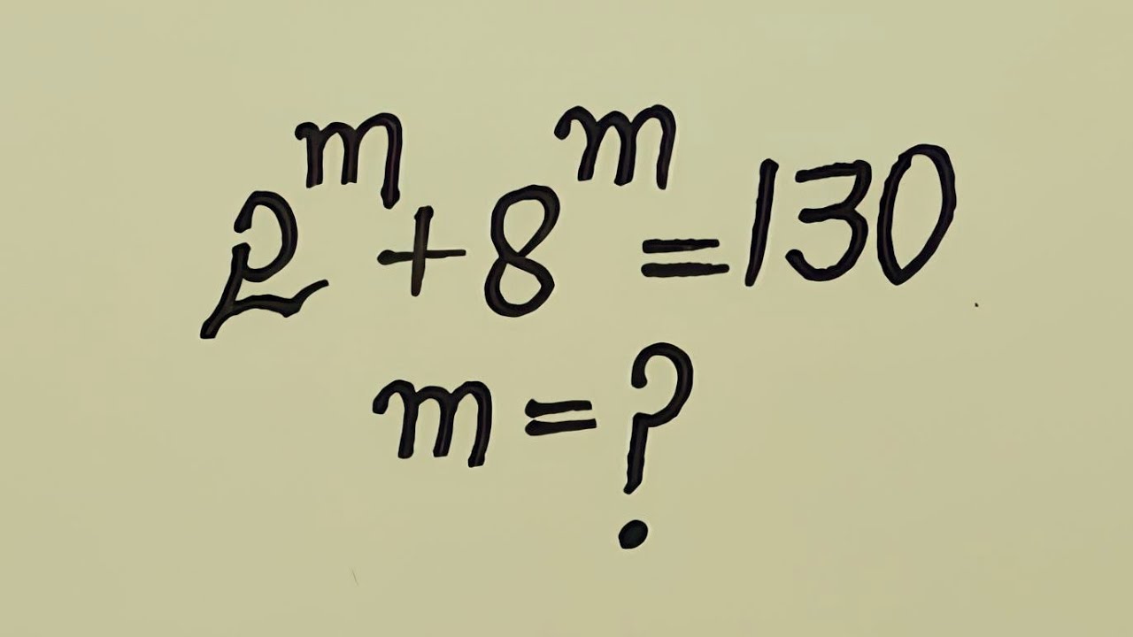 Consegue Resolver?? | Resolva esta Equação Exponencial.. | Ache o valor de m..