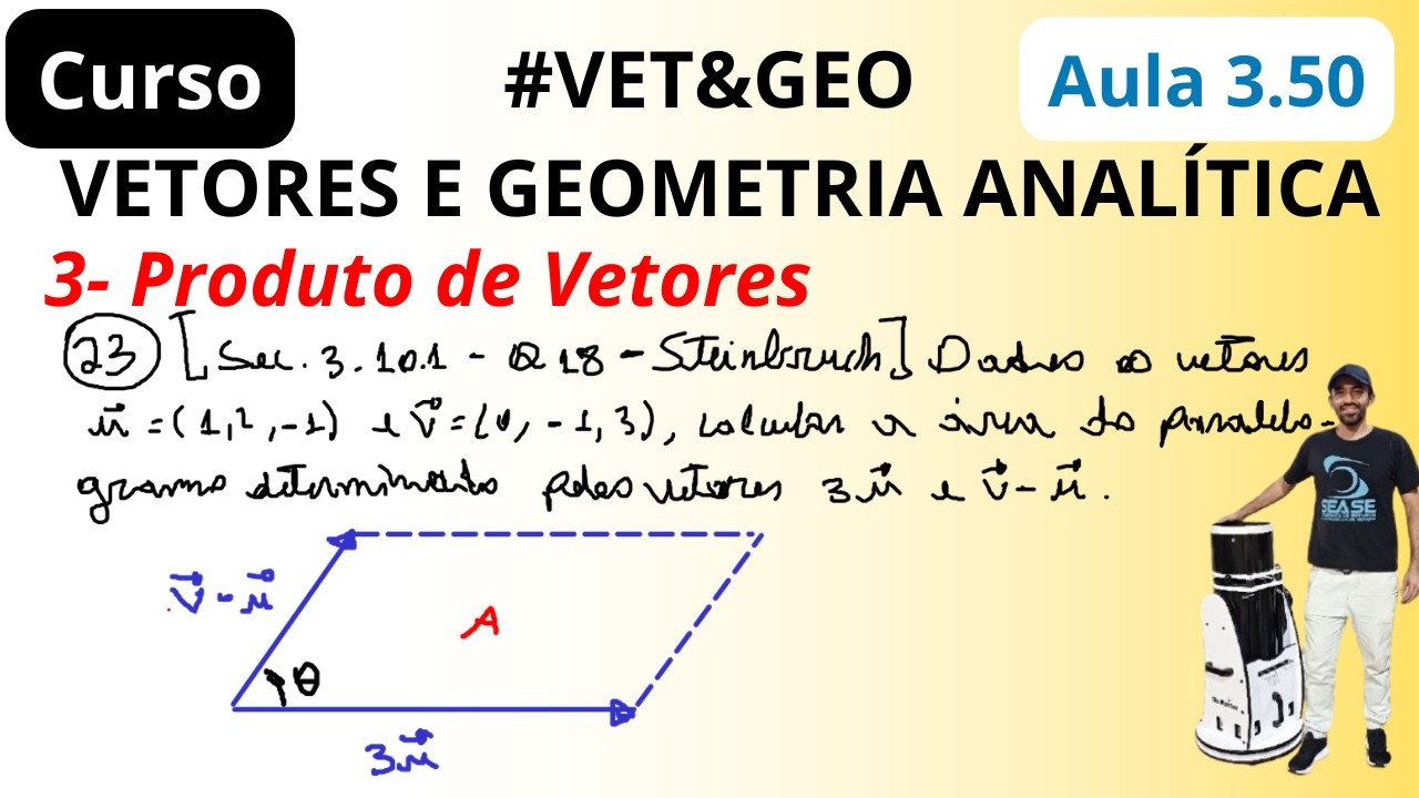 (Exercício 23)[Sec. 3.10.1-Q.18-Steinbruch]Área do Paralelogramo de Vetores Compostos| VET&GEO-A3.50