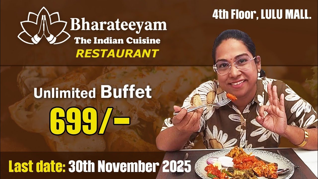 Bharateeyam Restaurant Lulu Mall Hyderabad||ఈ రెస్టేటరంట్లో 699/-కే నాన్ వెజ్ బఫట్||Offer Till Nov30
