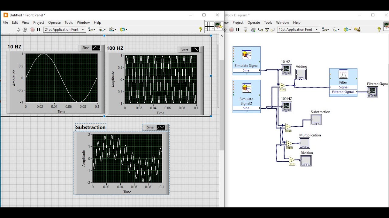 Filter Design in LabVIEW | Low Pass Filter | High Pass Filter | Band Pass Filter