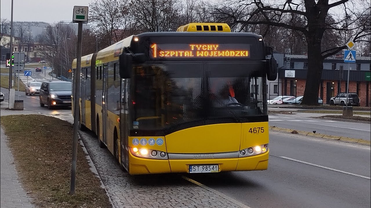 Solaris Urbino 18 III #4675 PKM Tychy linia 1 [PRZEJAZD]