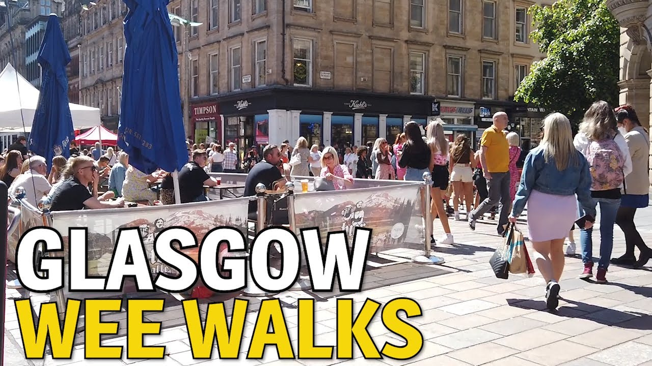 Busy Summer Walk Through Glasgow