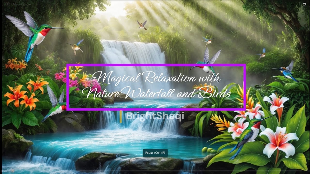 Relax, Heal and Sleep fast with Soothing Nature Sounds of Waterfall Birds and Lo-Fi music