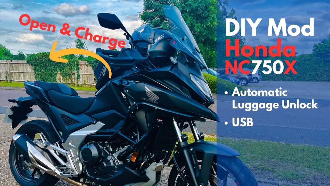 DIY Motorcycle Mod - Automatic Luggage Unlock & USB Installation | Honda NC750X (2021-2025)