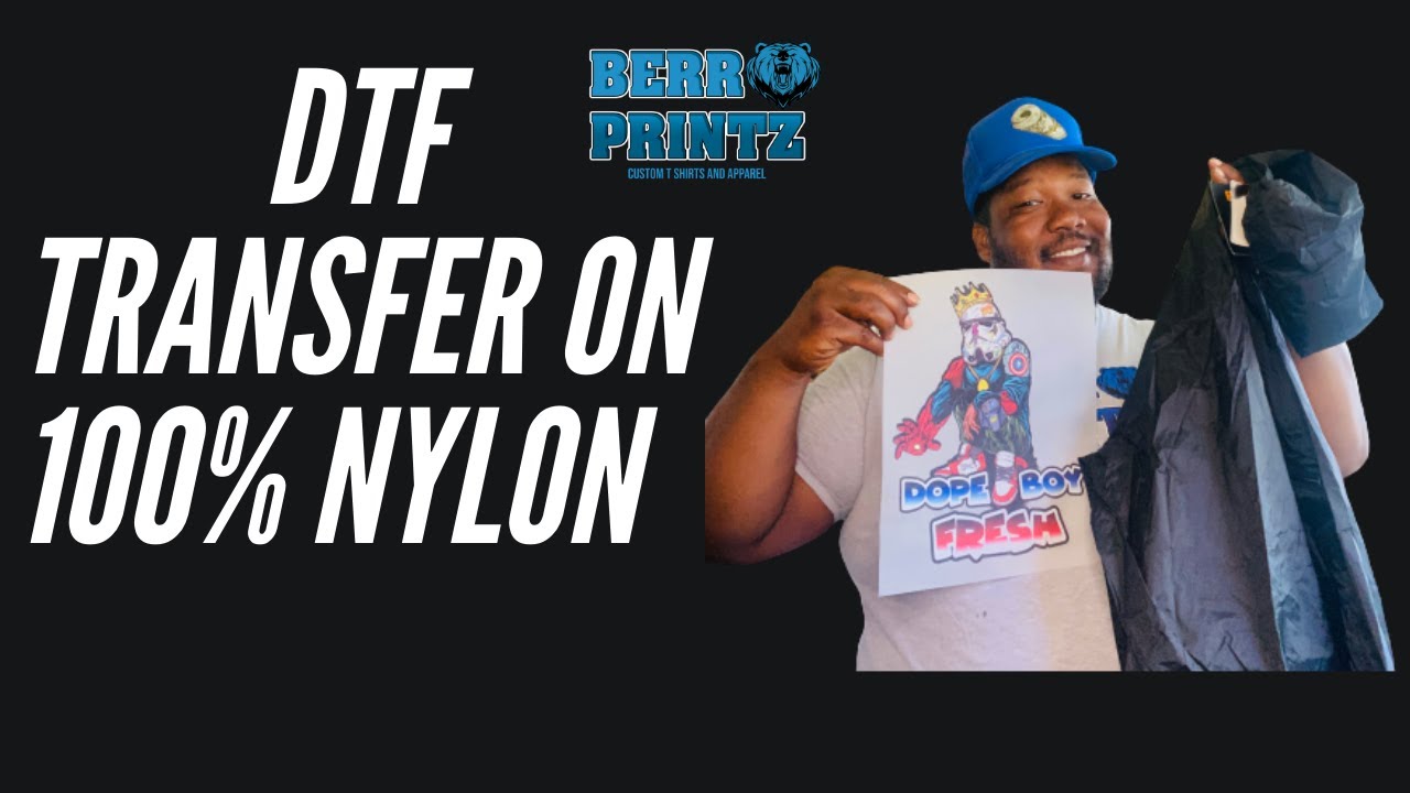 DTF (Direct To Film) transfer on 100% nylon #dtf