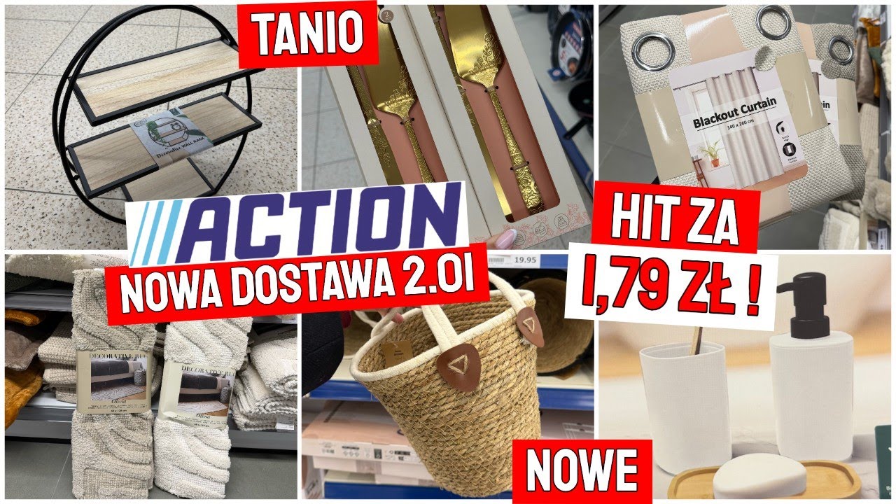 📍ACTION NOWOŚCI 2.01💥 HIT DO KUCHNI za 1,79zł😍 TANIE DYWANY, CUDNE ZASŁONY💥 PRZEGLĄD P&Oacute;ŁEK, DOSTAWA