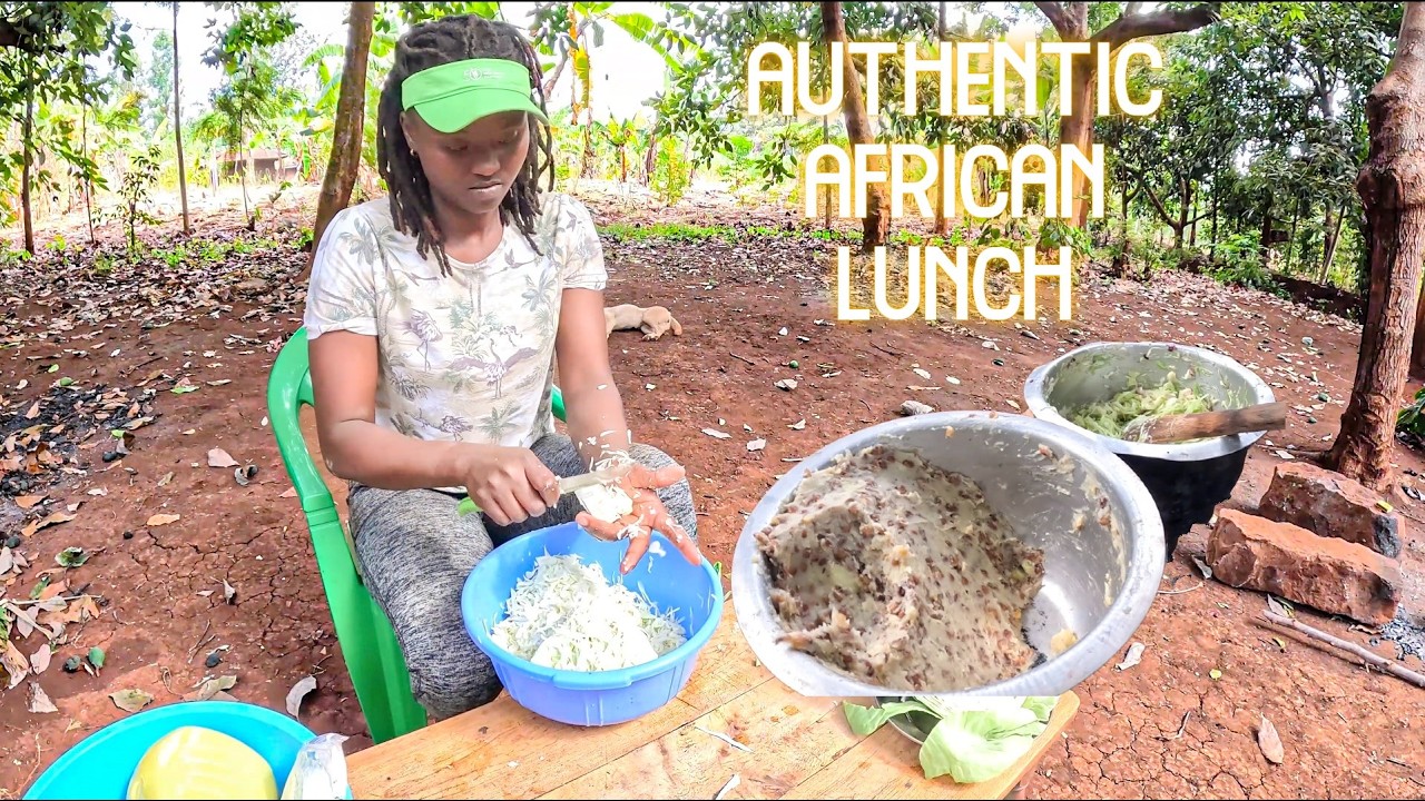 Beautiful African Village Day 🌿| Cooking Traditional Lunch Over Firewood 🍲🔥