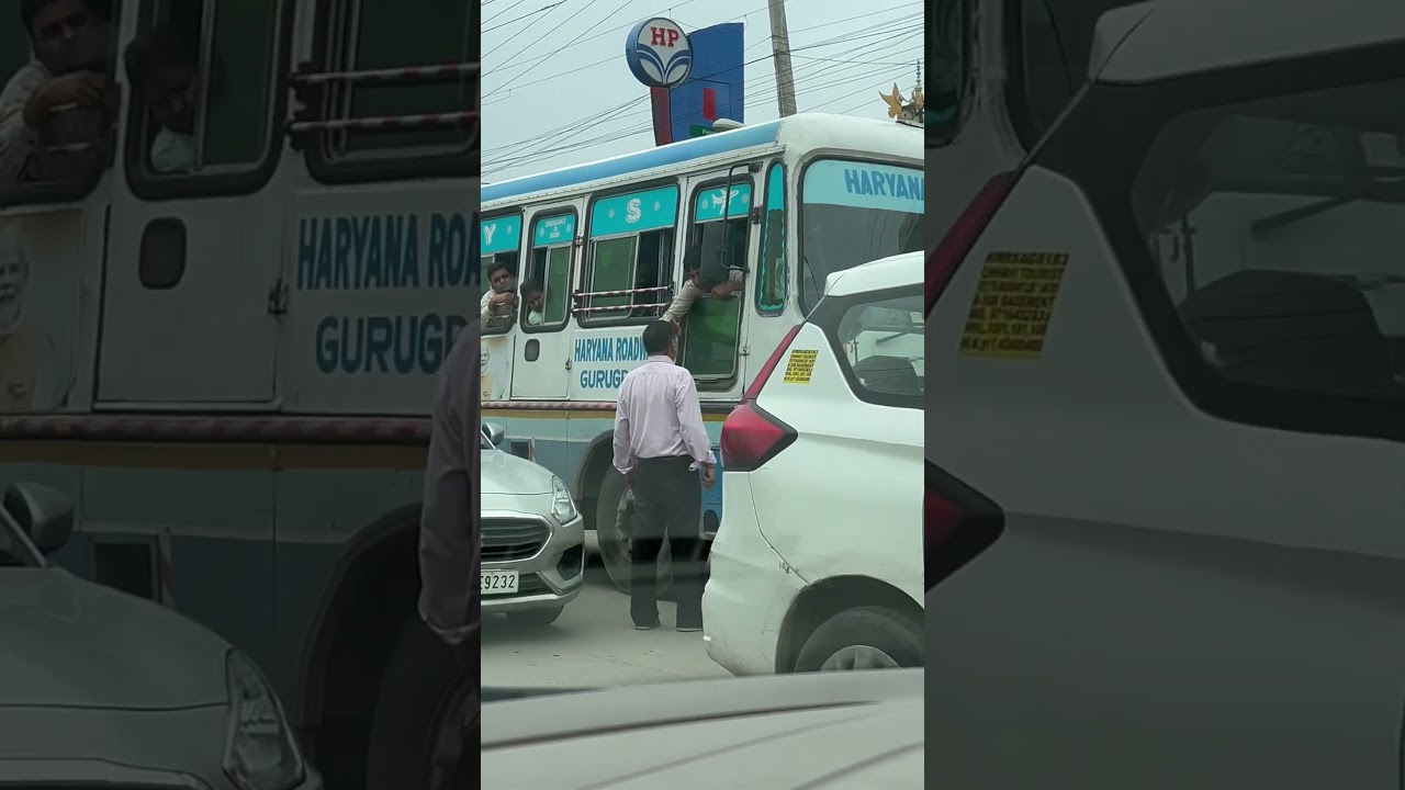 HARYANA ROADWAYS&hellip;.#youtubeshorts #automobile #tata #mahindra #bus #haryanaroadways #gurgaon #traffic
