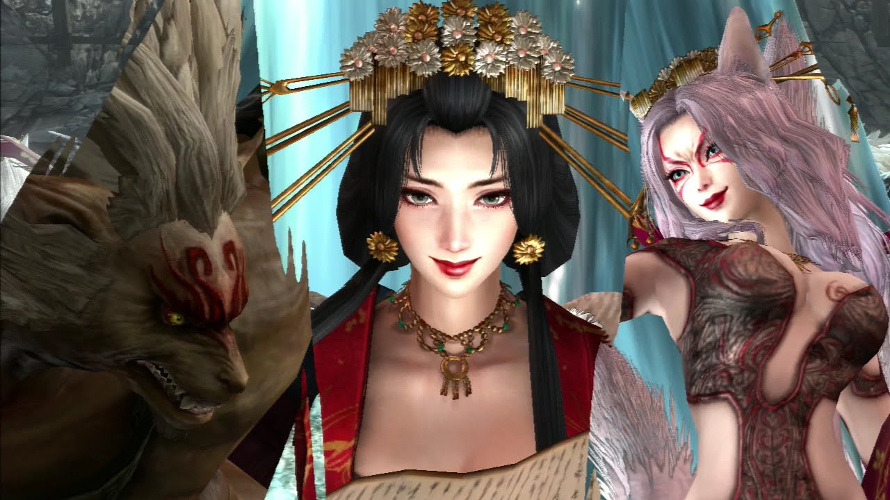 Warriors Orochi 3 Ultimate - Tamamo No Mae, Hundun, Kyubi No Kitsune Gameplay (LEVEL 1 CHAOS)