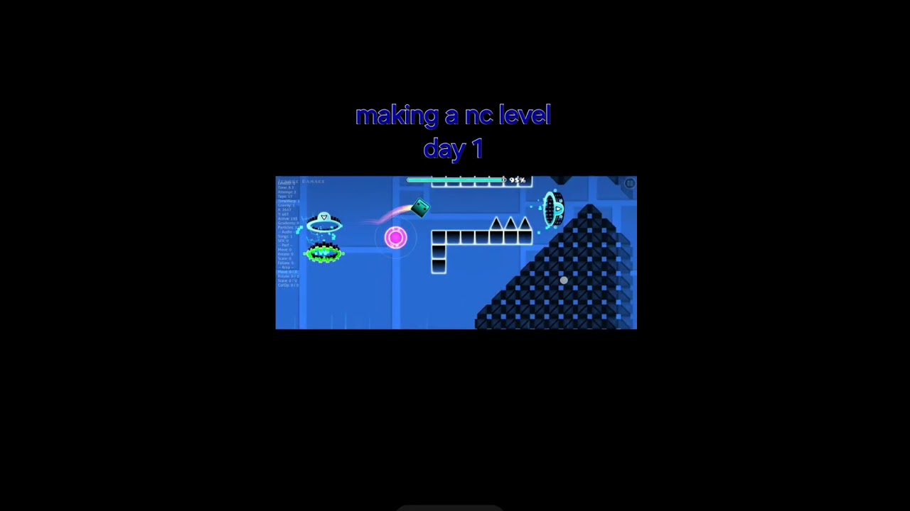 Making a nc level day 1      #gd #ninecircles #leveleditor #creator #geometrydash