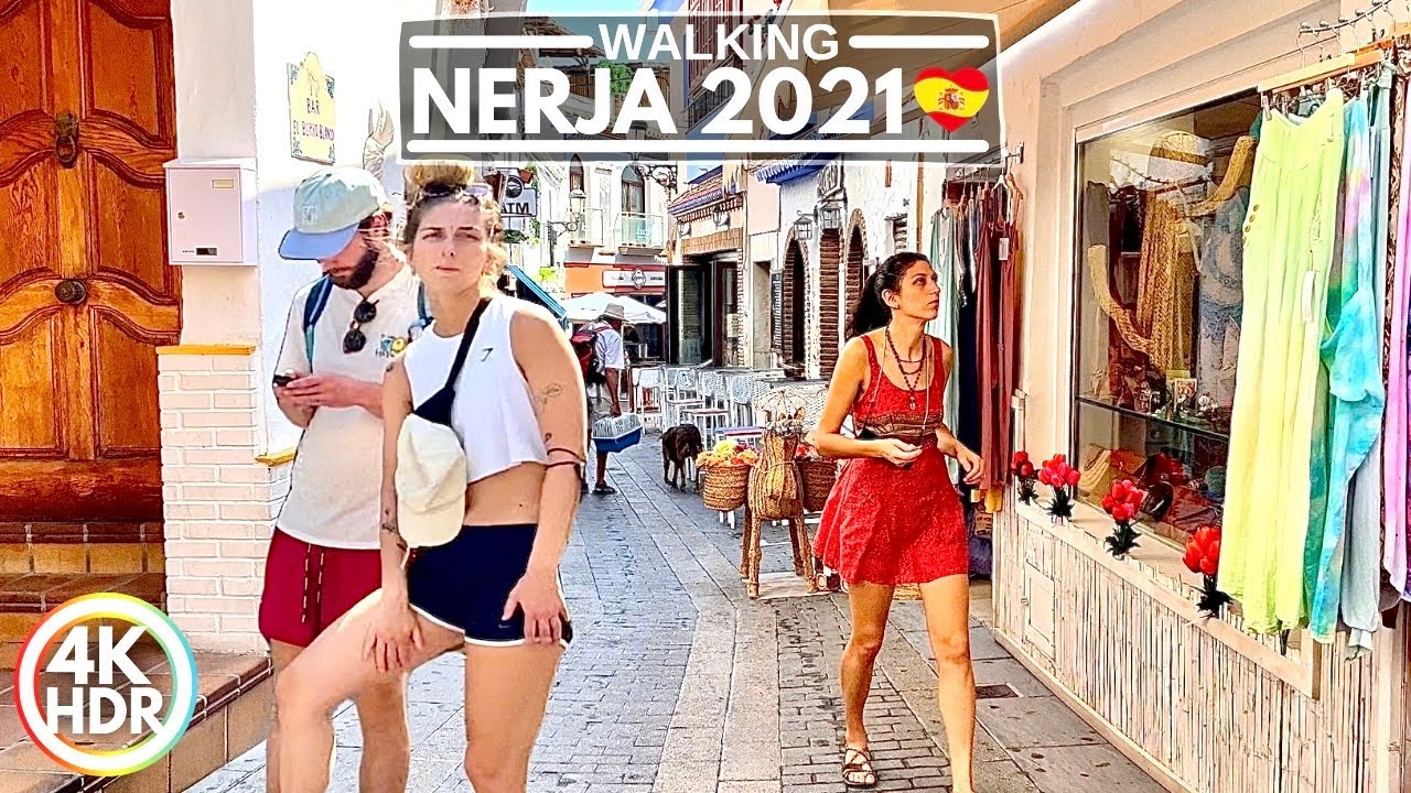 🇪🇸 NERJA, Spain (Málaga) - October 2021 - 4K HDR Walking Tour | Costa Del Sol