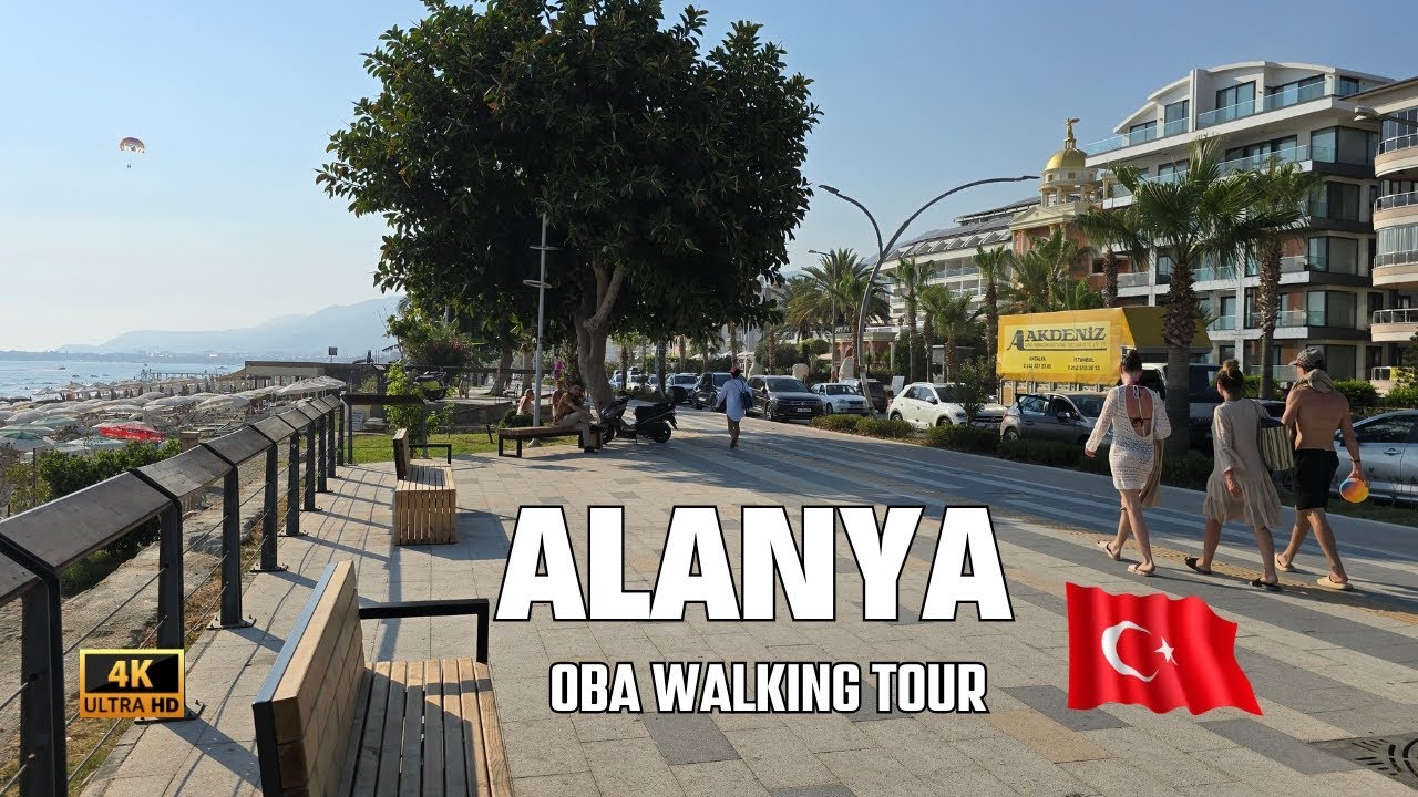 ALANYA Oba Promenade Walking Tour Turkey 2025 | City Center Alanya Antalya Türkiye | [4K HDR]