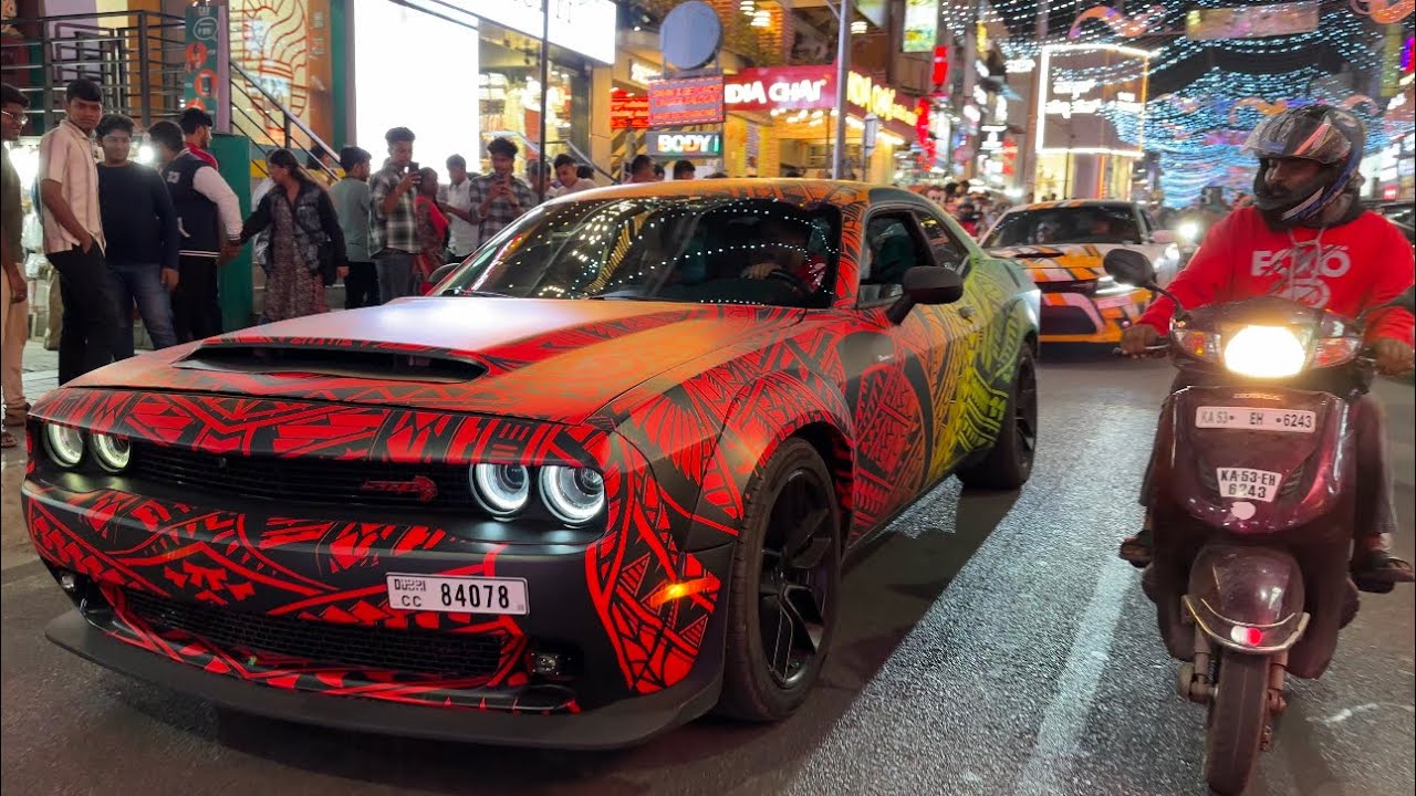 dodge challenger and charger srt from saudi and dubai in bangalore 🇮🇳🔥 | supercars in bangalore 🇮🇳🔥