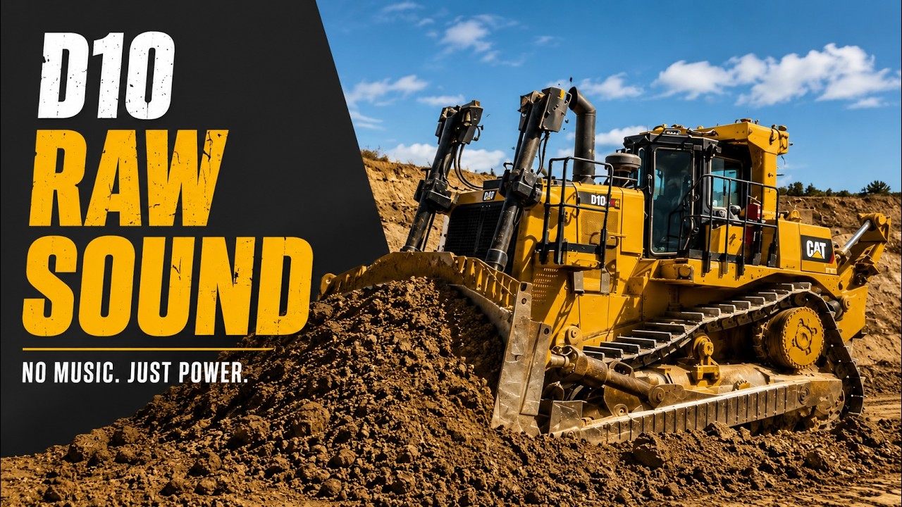 D10 Engine Sound - Bulldozer Pushing Full Blades