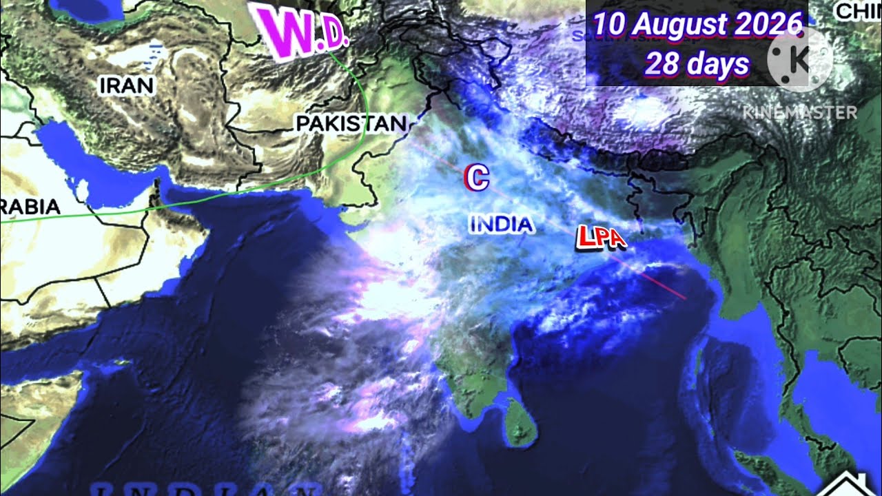NEXT 30 Days South Asia Weather System Map Analysis MJO Web LPA Monsoon Through.