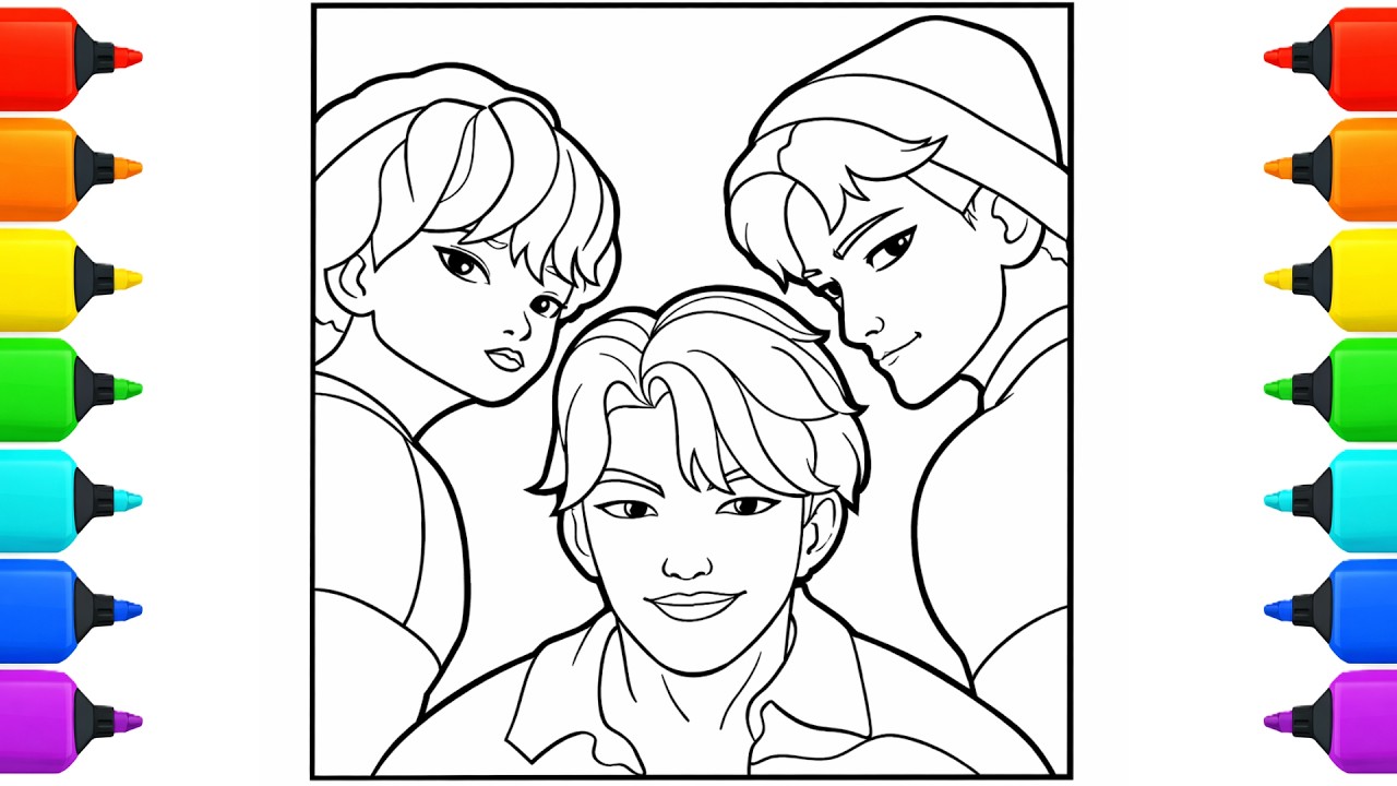 Coloring Saja Boys KPop Demon Hunters Coloring Pages | Jinu, Abby, Baby | NCS Music