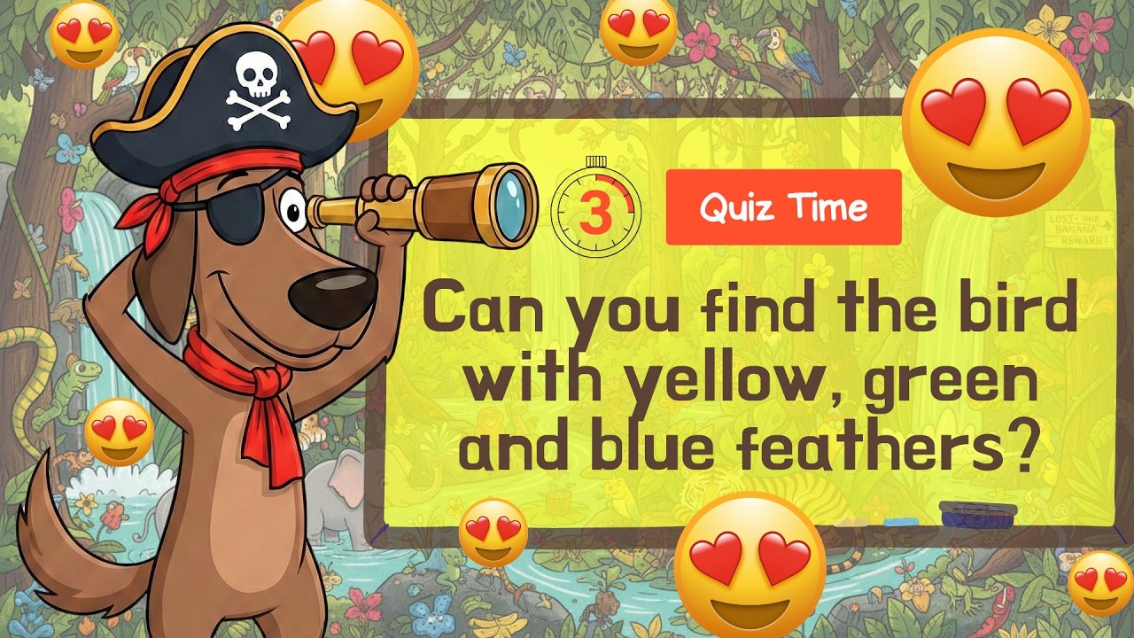 Can You Spot the Bird with Yellow, Green & Blue Feathers? 🐦