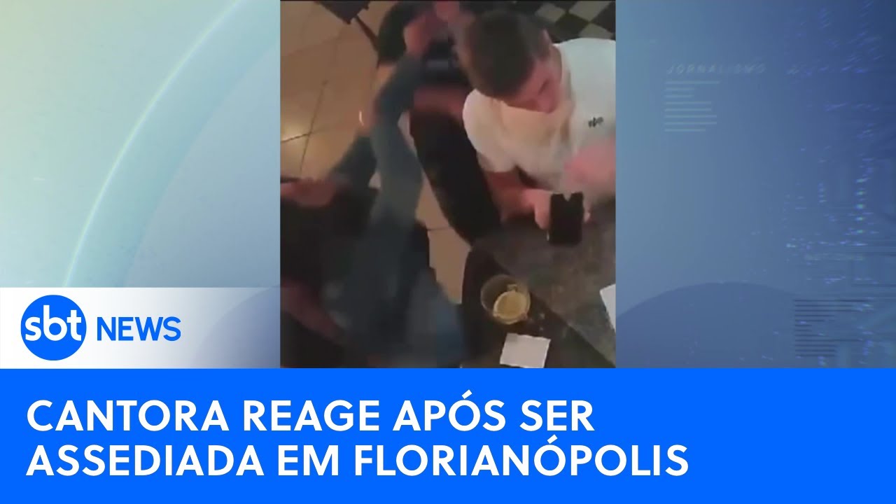 Cantora reage ap&oacute;s ser assediada por turista em Florian&oacute;polis | #SBTNewsnaTV (13/09/24)