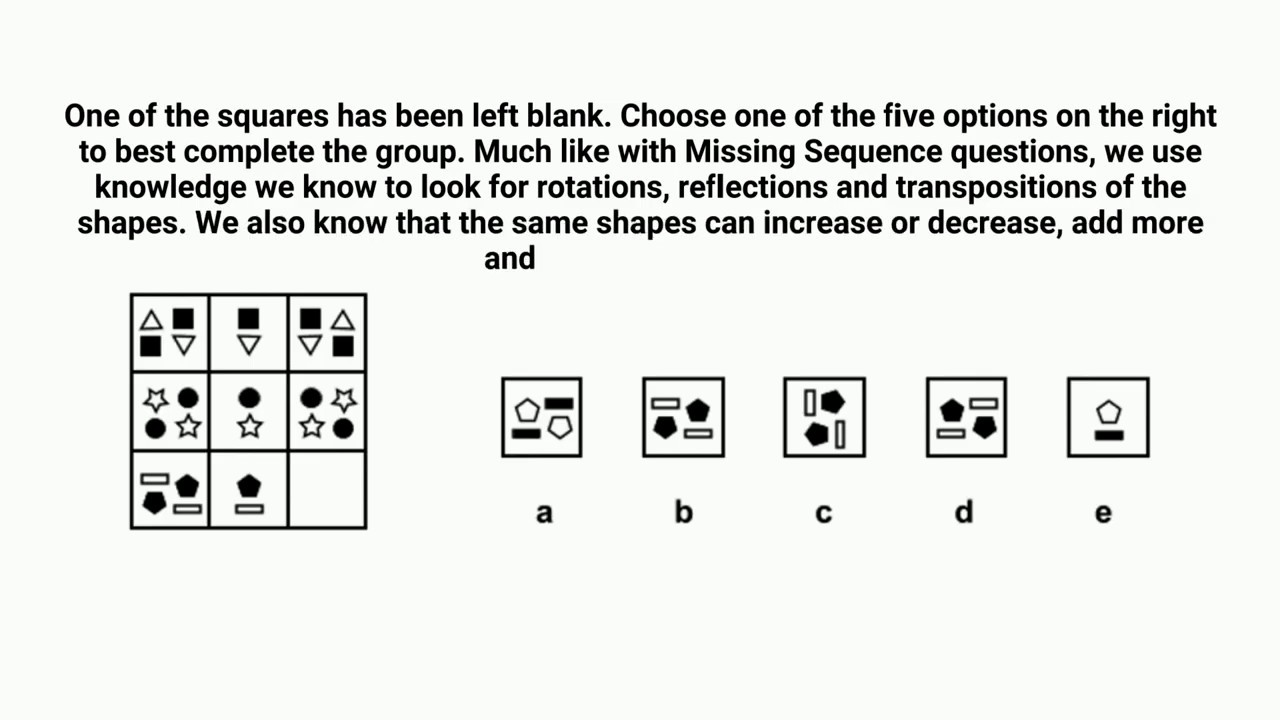 Non-Verbal Reasoning How to do - Missing Square questions