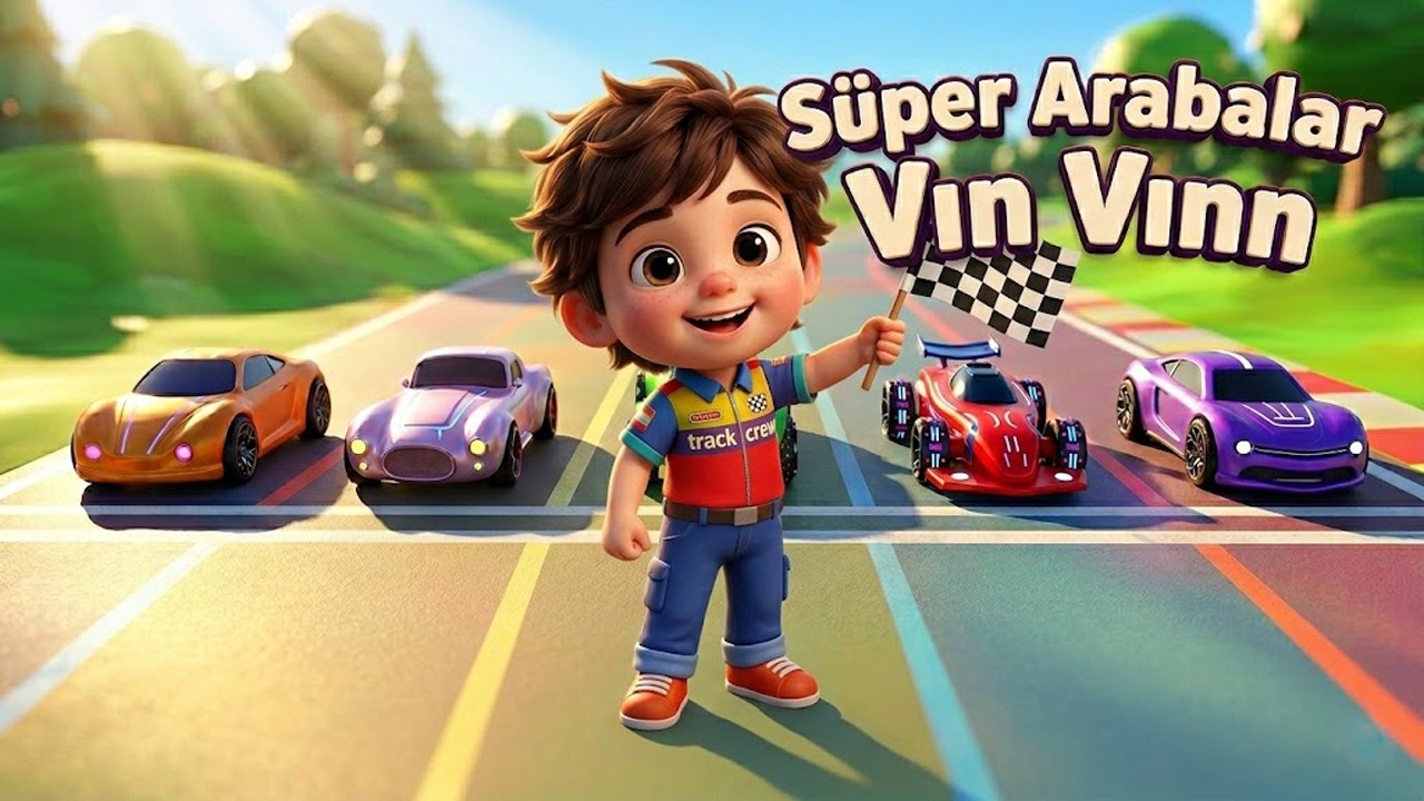 🟣🟡Süper Arabalar Vın Vın | Çocuklar İçin Eğlenceli Araba Şarkısı 🚙💨🎈🎵