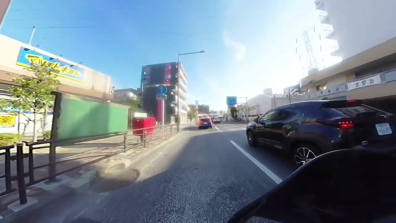 20251231スズキGSR250にAKASO360というアクションカメラをつけて、下道で川崎病院まで行った　その後ベイブリッジを渡った